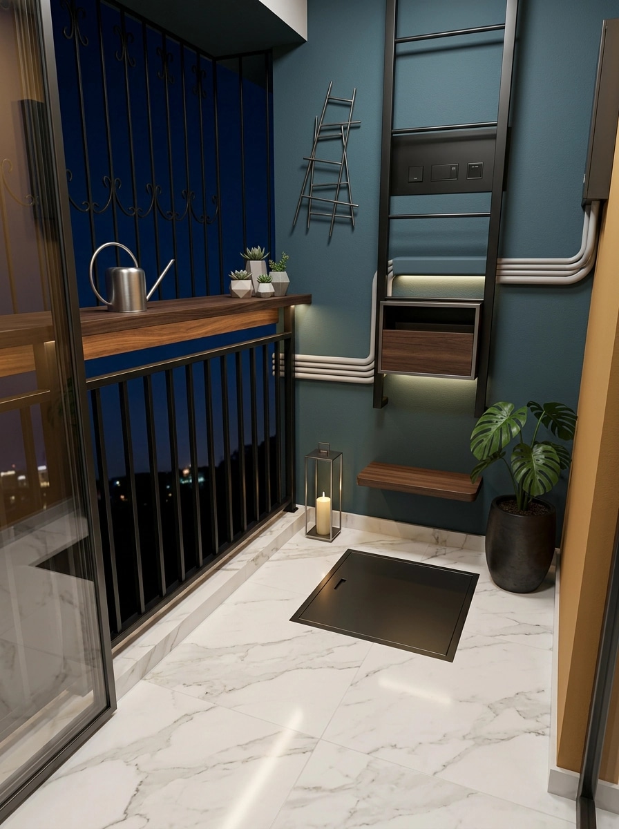 Interior design in Minimalism style — balcony by GenRoom AI