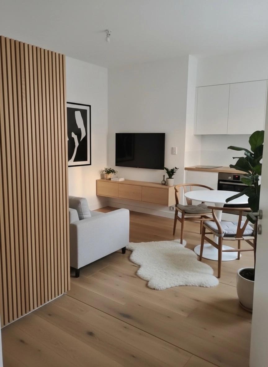 Interior design in Scandinavian style — studio by GenRoom AI