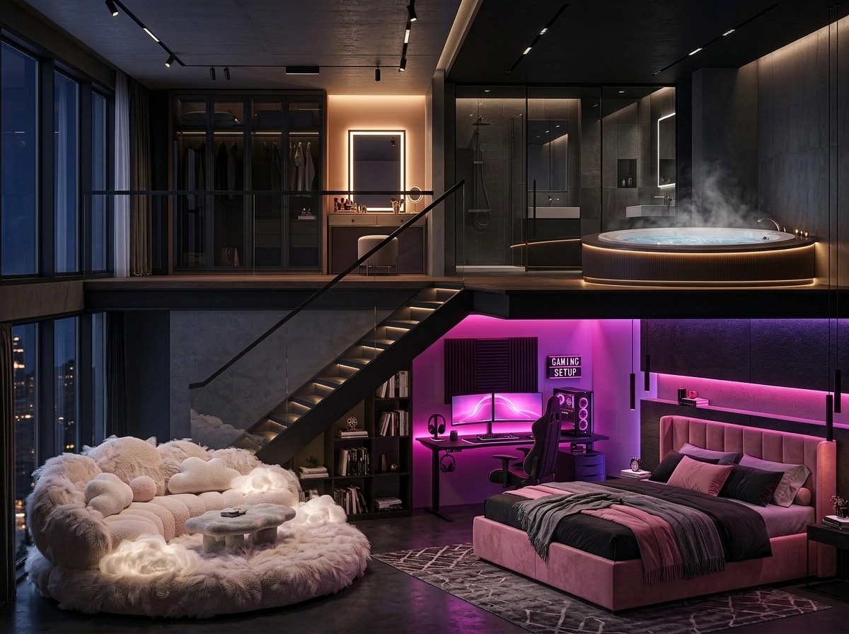 Interior design in Blacktec style — Bedroom by GenRoom AI