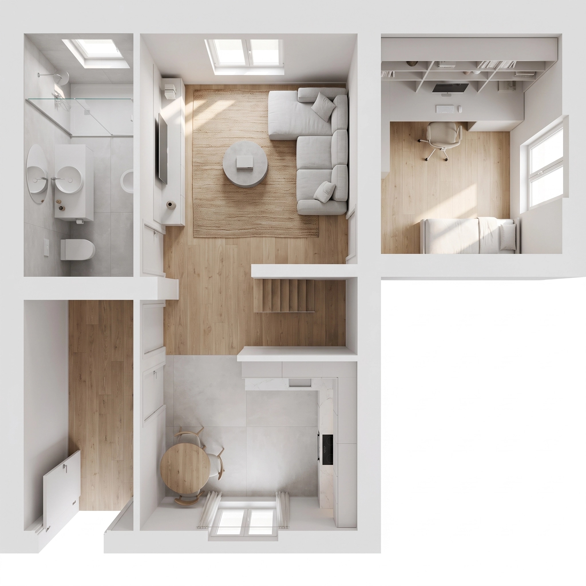Minimalism Living Room design — interior photo by GenRoom AI
