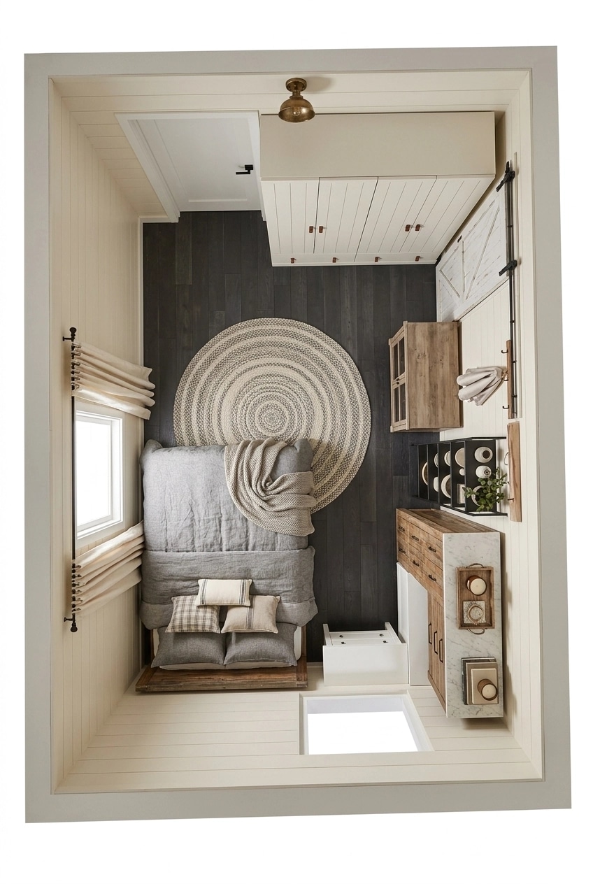 Modern Farmhouse Bedroom design — interior photo by GenRoom AI