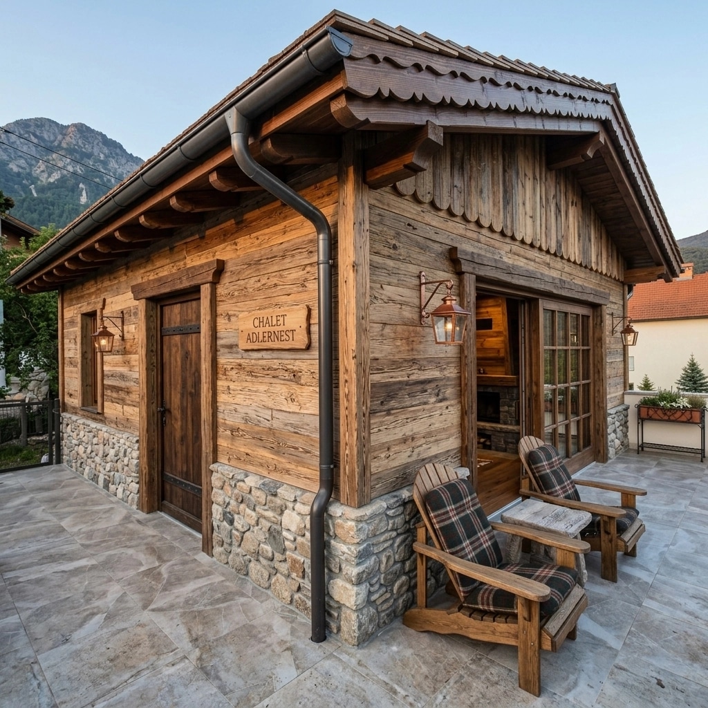 Facade design in Chalet Facade style — photo by GenRoom AI