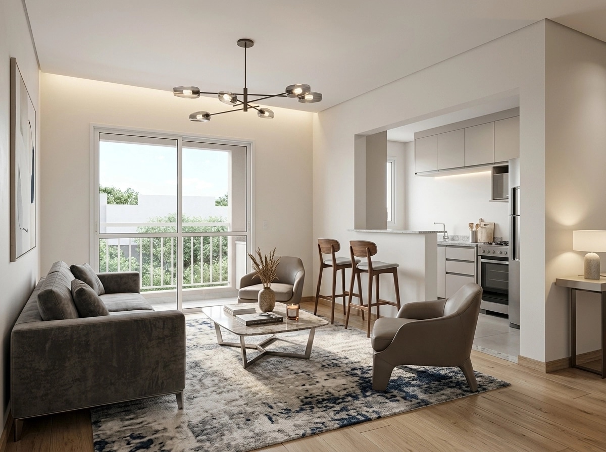 Interior design in Contemporary style — Living Room by GenRoom AI