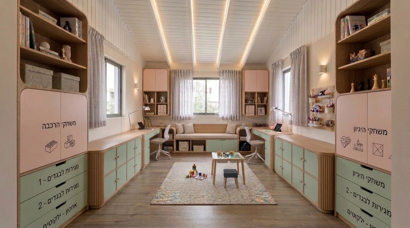 Contemporary Kids Room design — interior photo by GenRoom AI