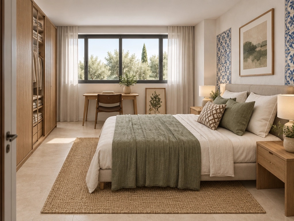 Interior design in Portuguese Modern style — Bedroom by GenRoom AI
