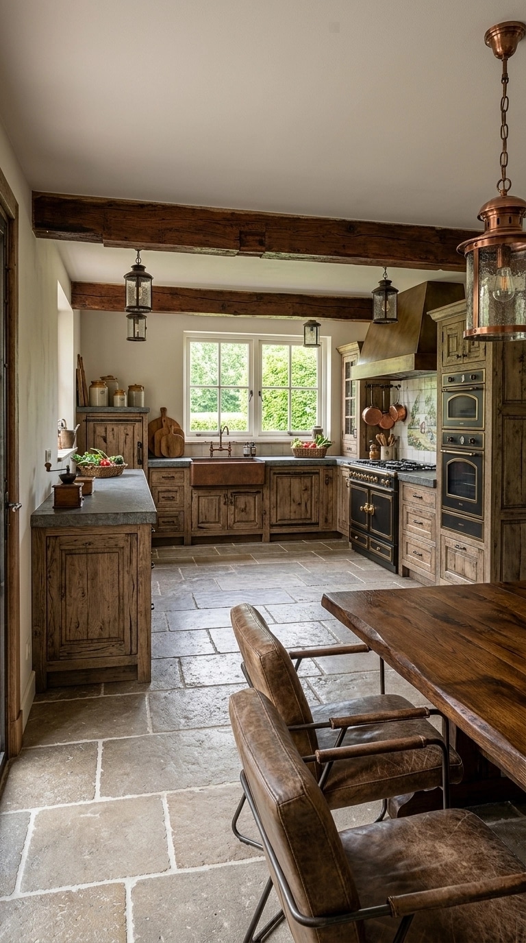 Kitchen interior in Rustic style — photo by GenRoom AI