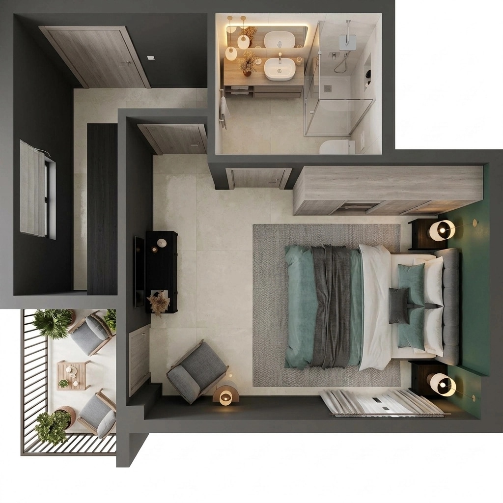 Interior design in Contemporary style — Living Room by GenRoom AI