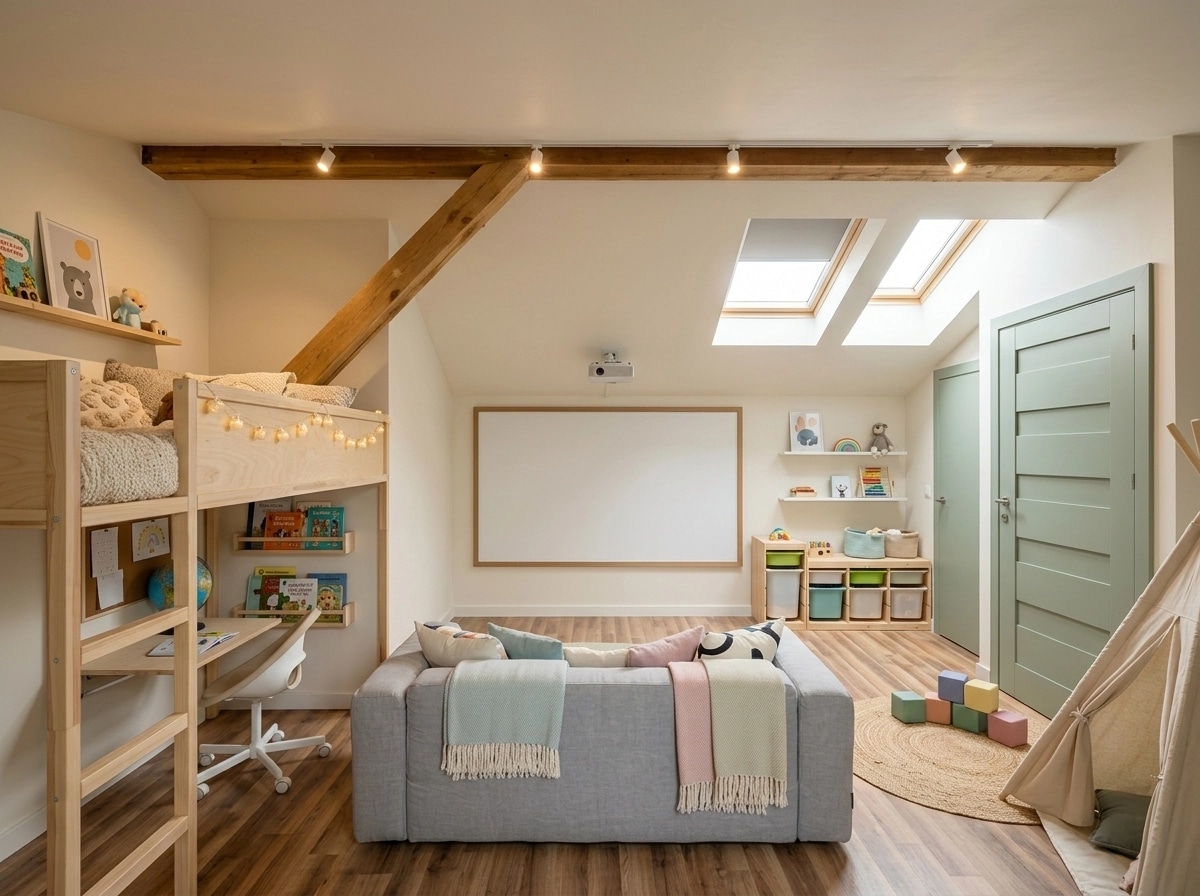 Scandinavian Kids Room design — interior photo by GenRoom AI