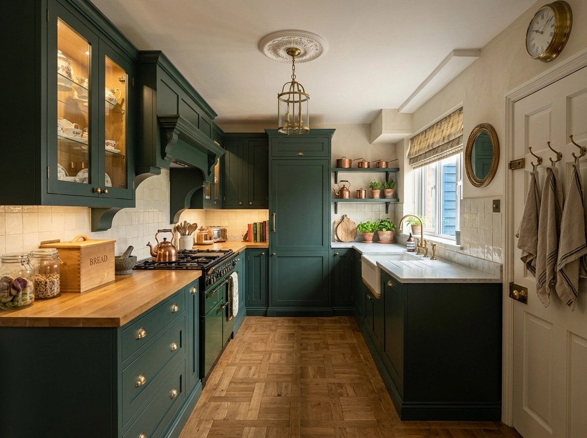 Kitchen interior in British style — photo by GenRoom AI
