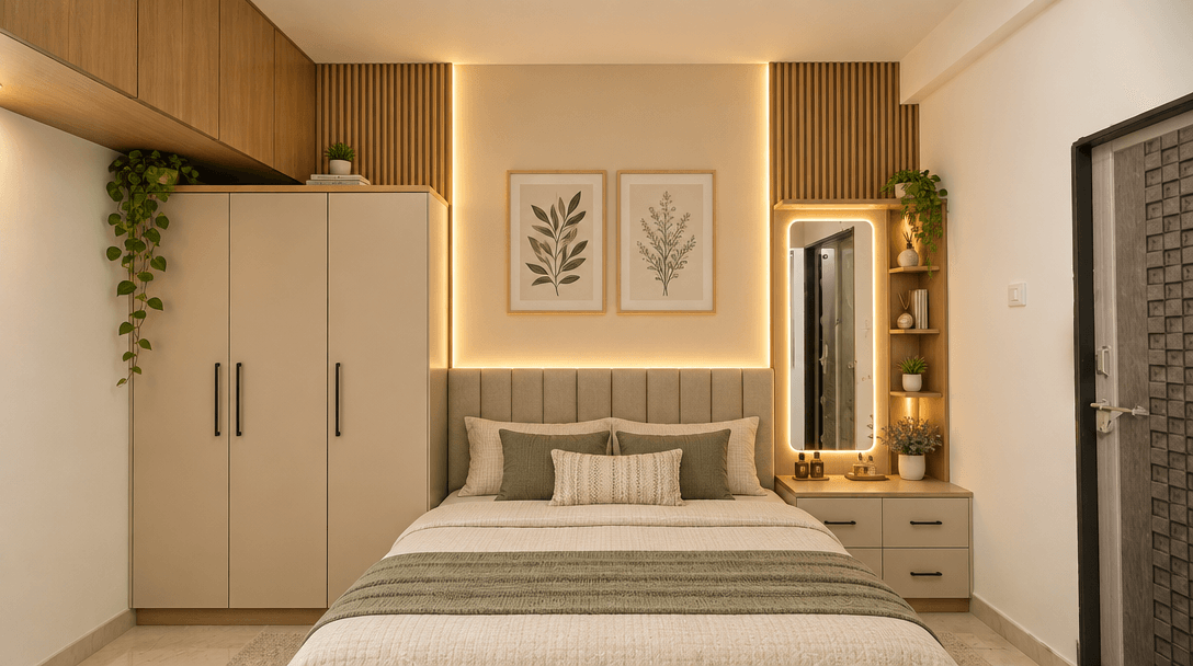 Scandinavian Bedroom design — interior photo by GenRoom AI