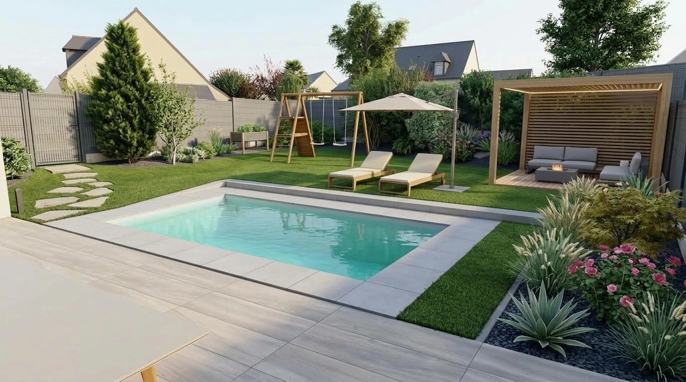 Landscape design in Contemporary Yard style — Yard by GenRoom AI