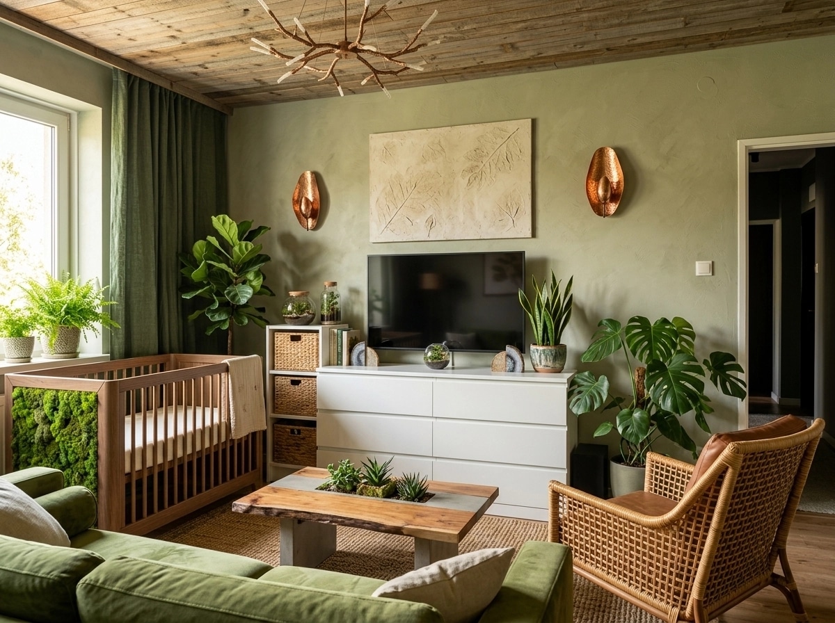 Interior design in Biophilic style — Living Room by GenRoom AI