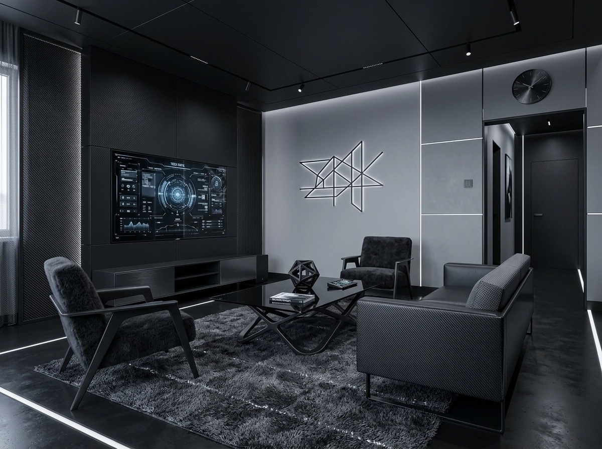Interior design in Blacktec style — Living Room by GenRoom AI