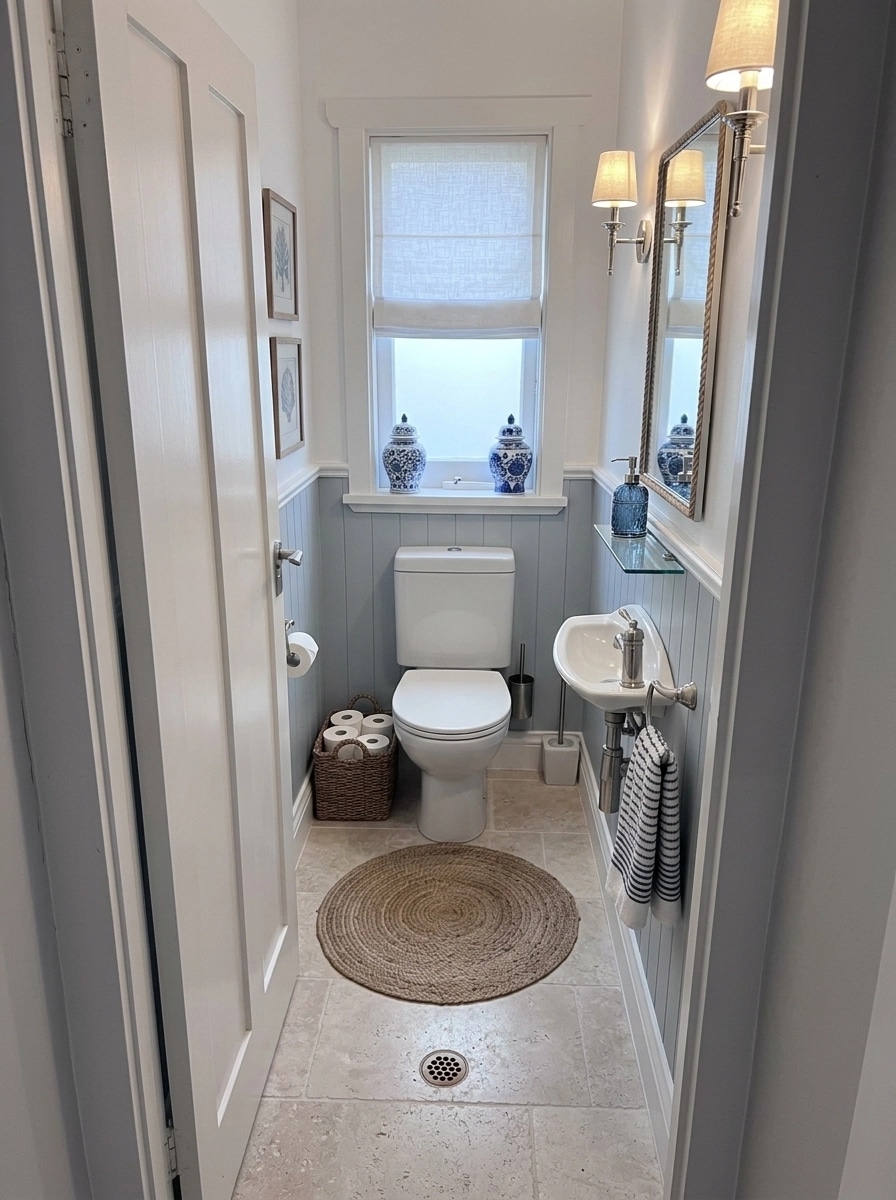Coastal / Hamptons Bathroom design — interior photo by GenRoom AI