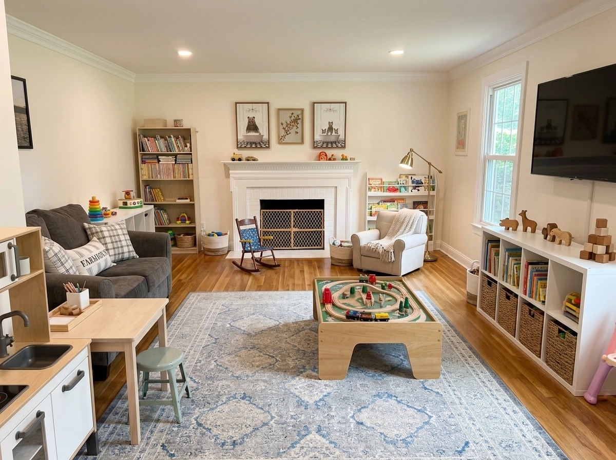 Interior design in Modern Farmhouse style — Kids Room by GenRoom AI