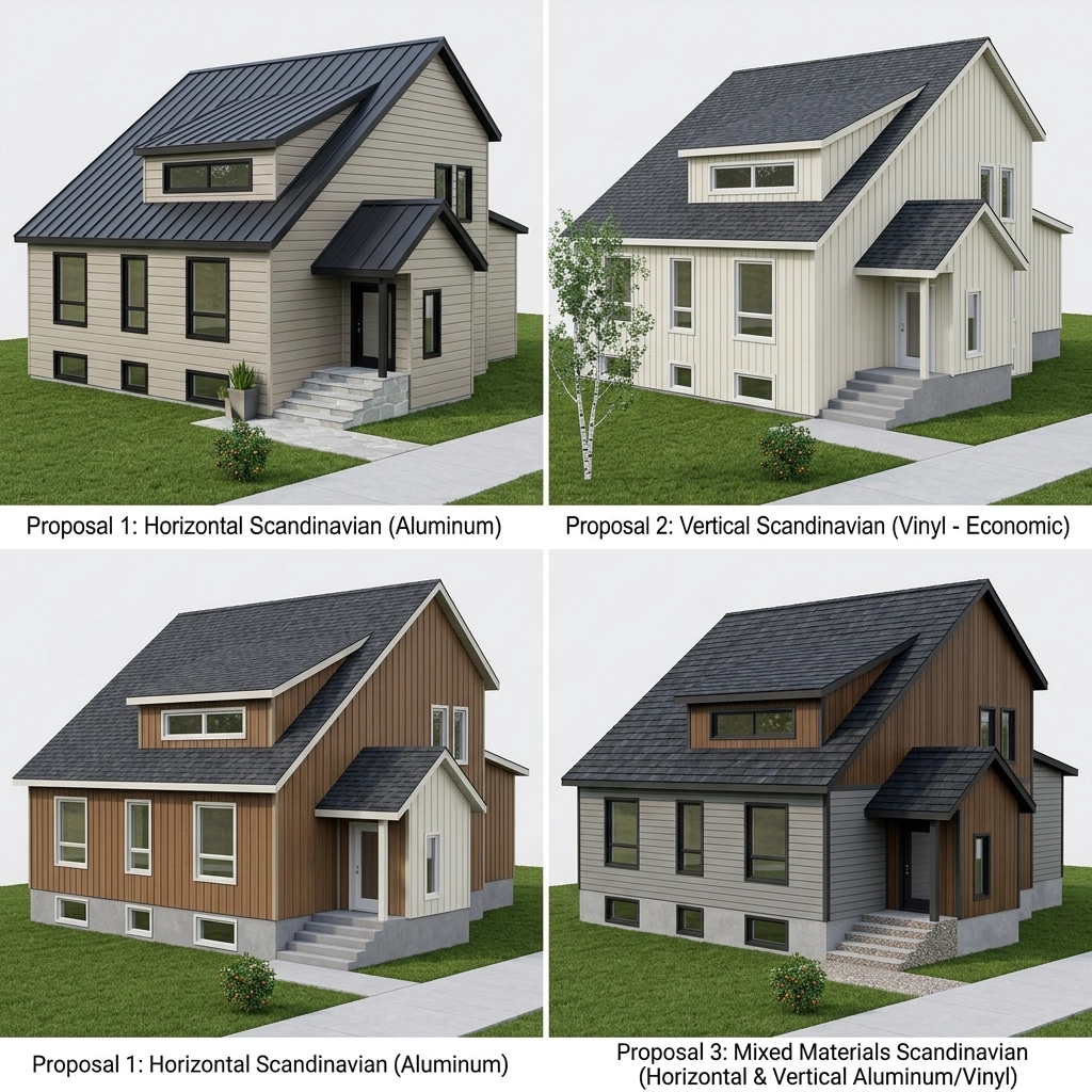 Scandinavian Facade Facade design — facade photo by GenRoom AI