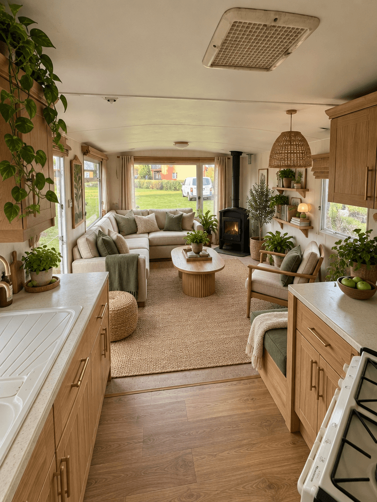 Biophilic Living Room design — interior photo by GenRoom AI