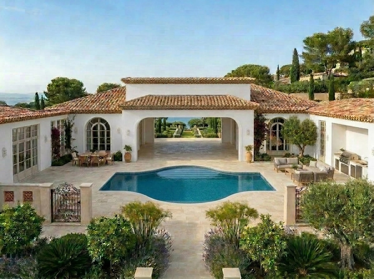 Facade design in Mediterranean Facade style — photo by GenRoom AI