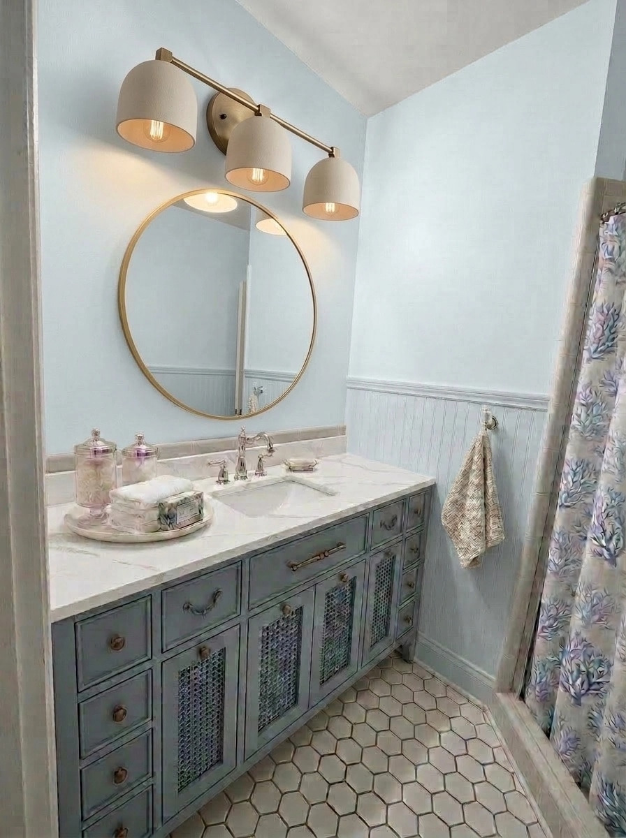 Interior design in Coastal / Hamptons style — Bathroom by GenRoom AI