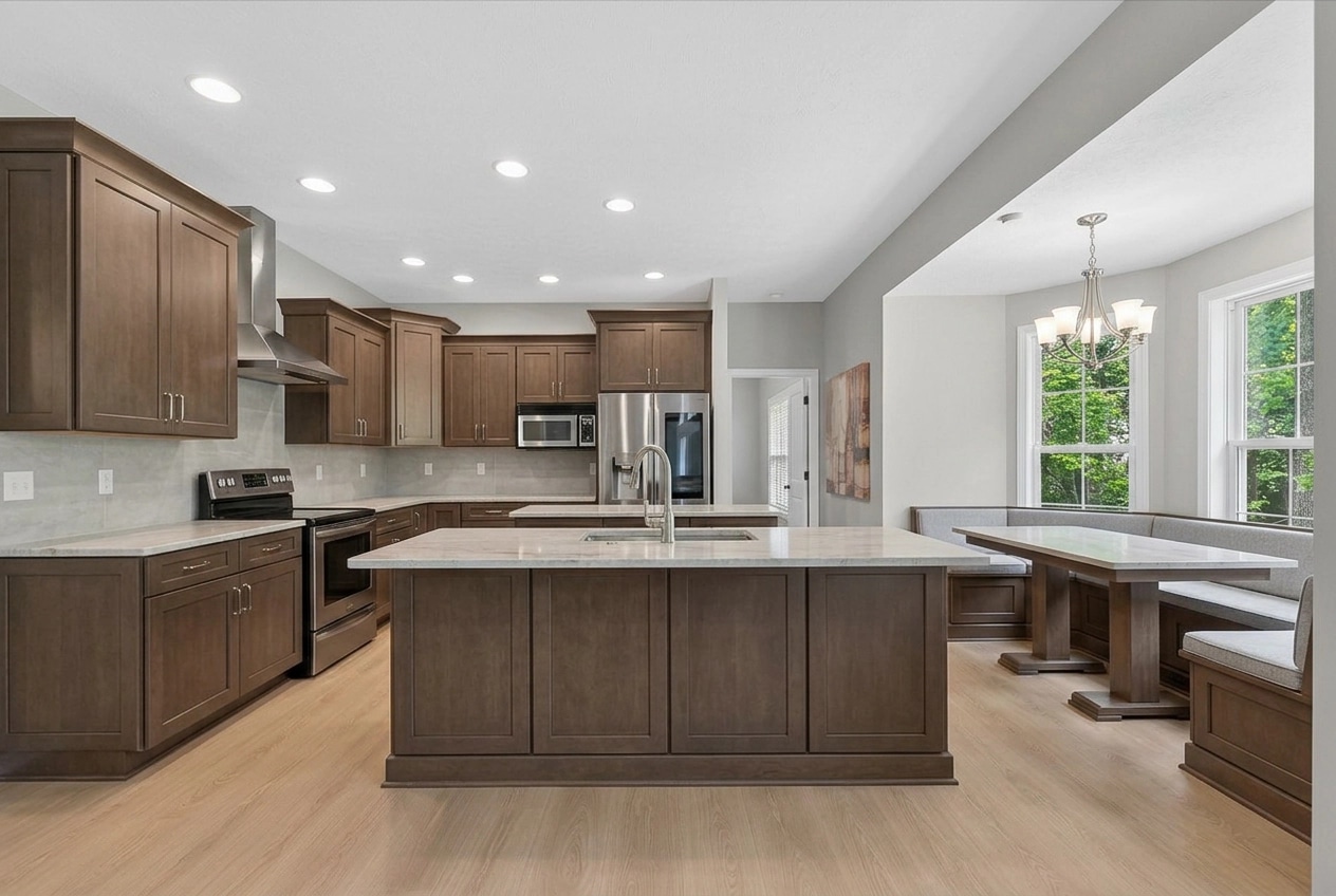 Kitchen interior in Transitional style — photo by GenRoom AI