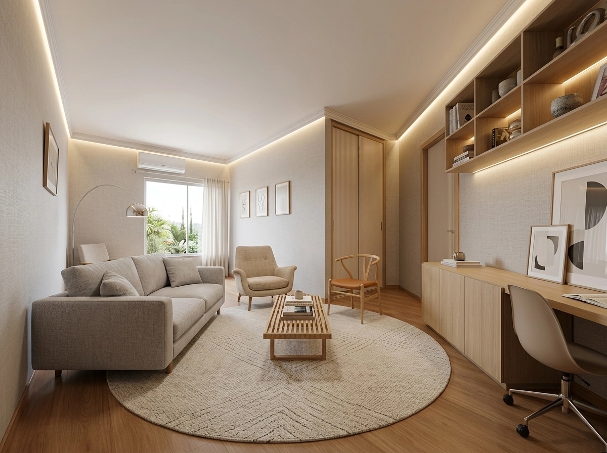 Scandinavian Soggiorno design — interior photo by GenRoom AI