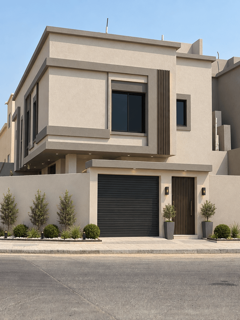Facade design in Contemporary Facade style — photo by GenRoom AI