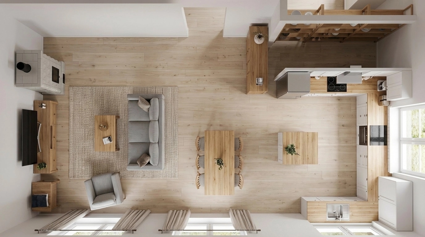 Scandinavian Living Room design — interior photo by GenRoom AI