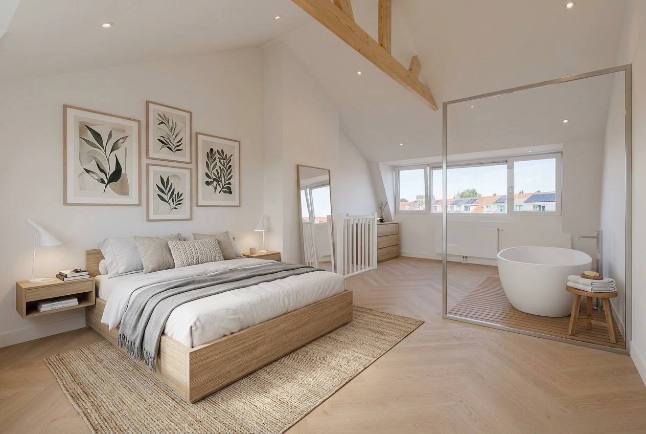 Scandinavian Bedroom design — interior photo by GenRoom AI