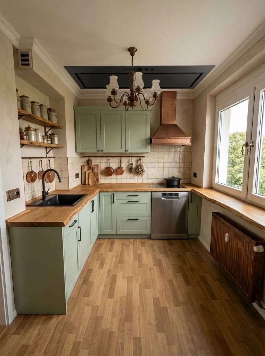 Rustic Kitchen design — interior photo by GenRoom AI