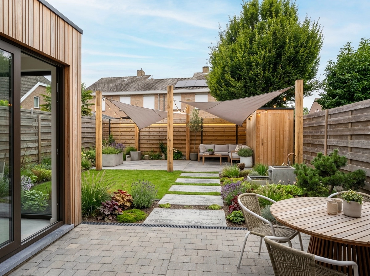 Landscape design in Scandinavian Garden style — Yard by GenRoom AI