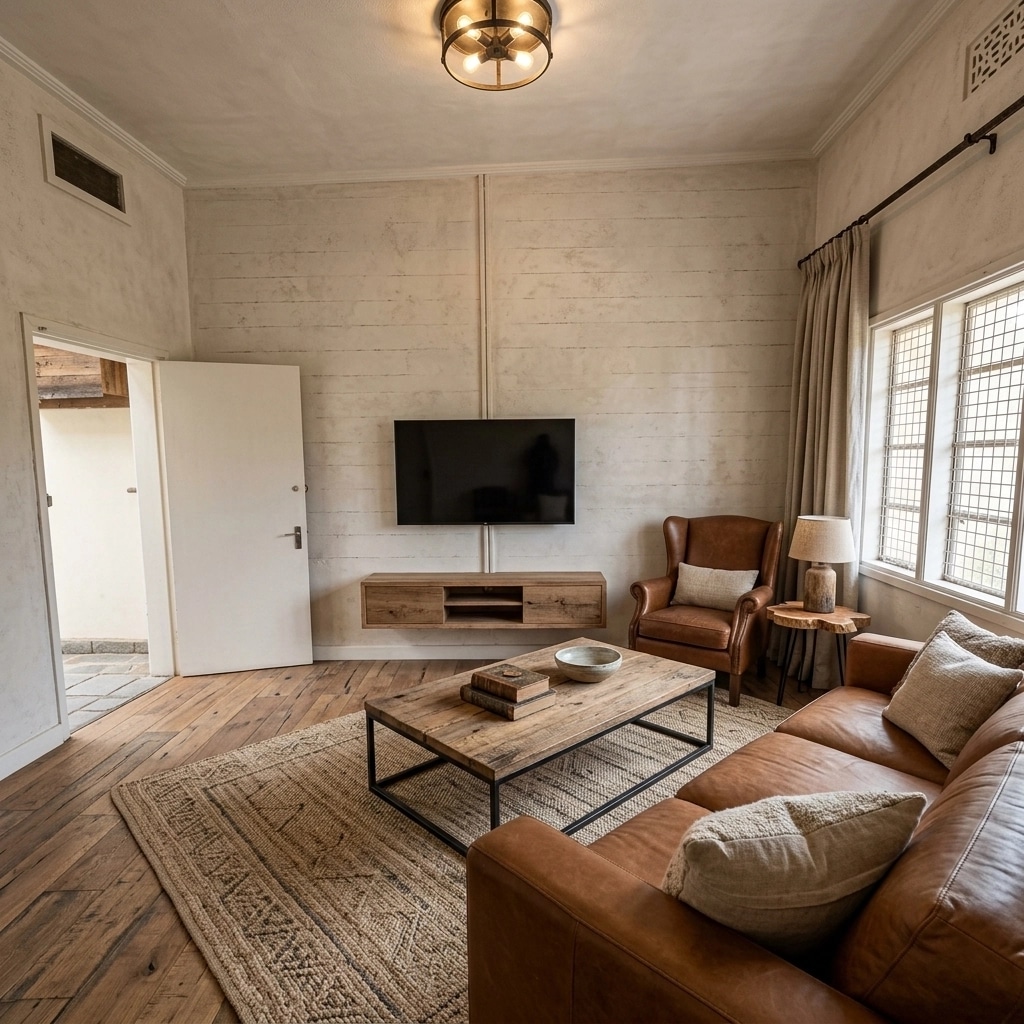 Interior design in Rustic style — Living Room by GenRoom AI