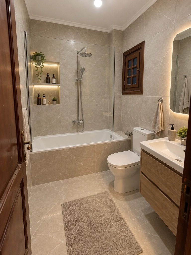 Minimalism Bathroom design — interior photo by GenRoom AI