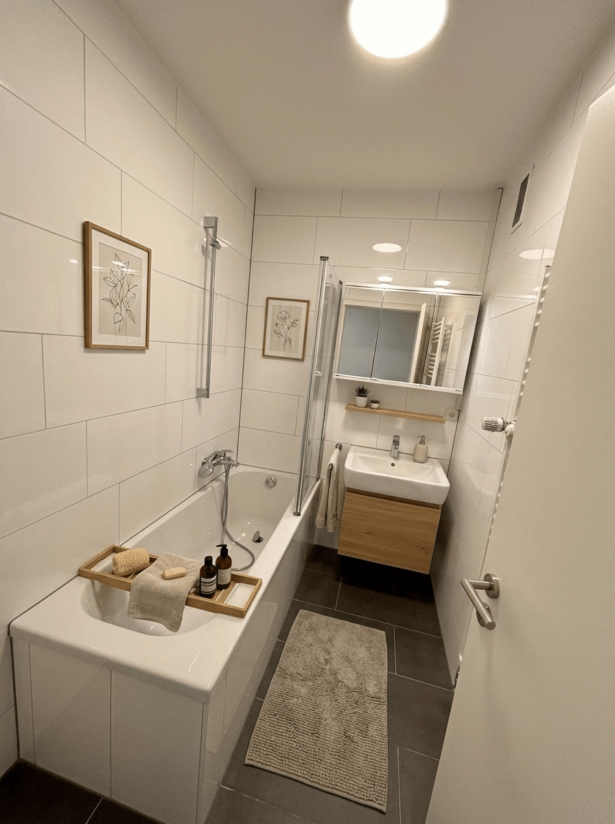 Bathroom interior in Scandinavian style — photo by GenRoom AI
