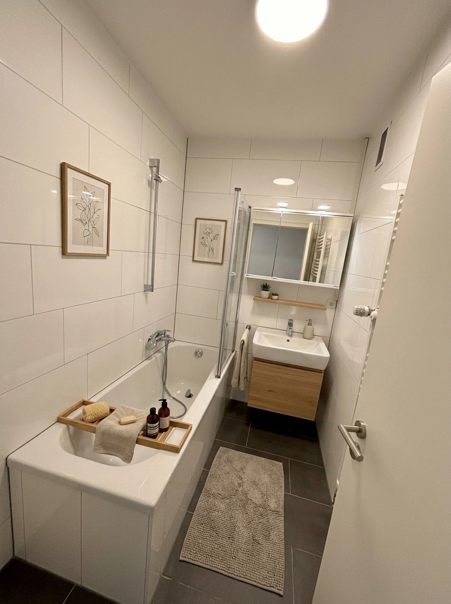 Scandinavian Bathroom design — interior photo by GenRoom AI