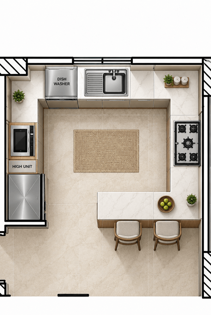 Kitchen interior in no_style style — photo by GenRoom AI