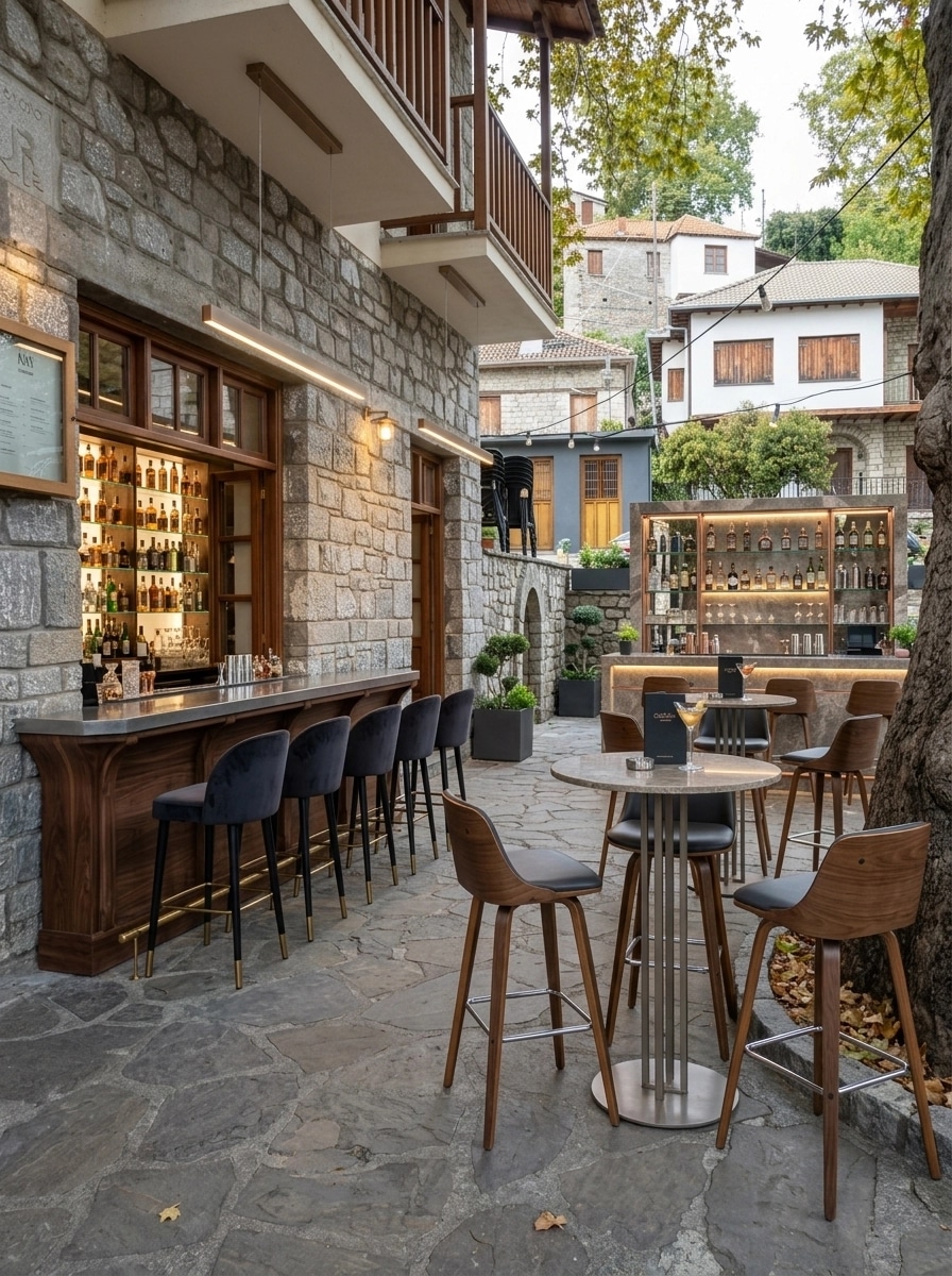 İç mekân tasarımı Contemporary stili — bar GenRoom AI