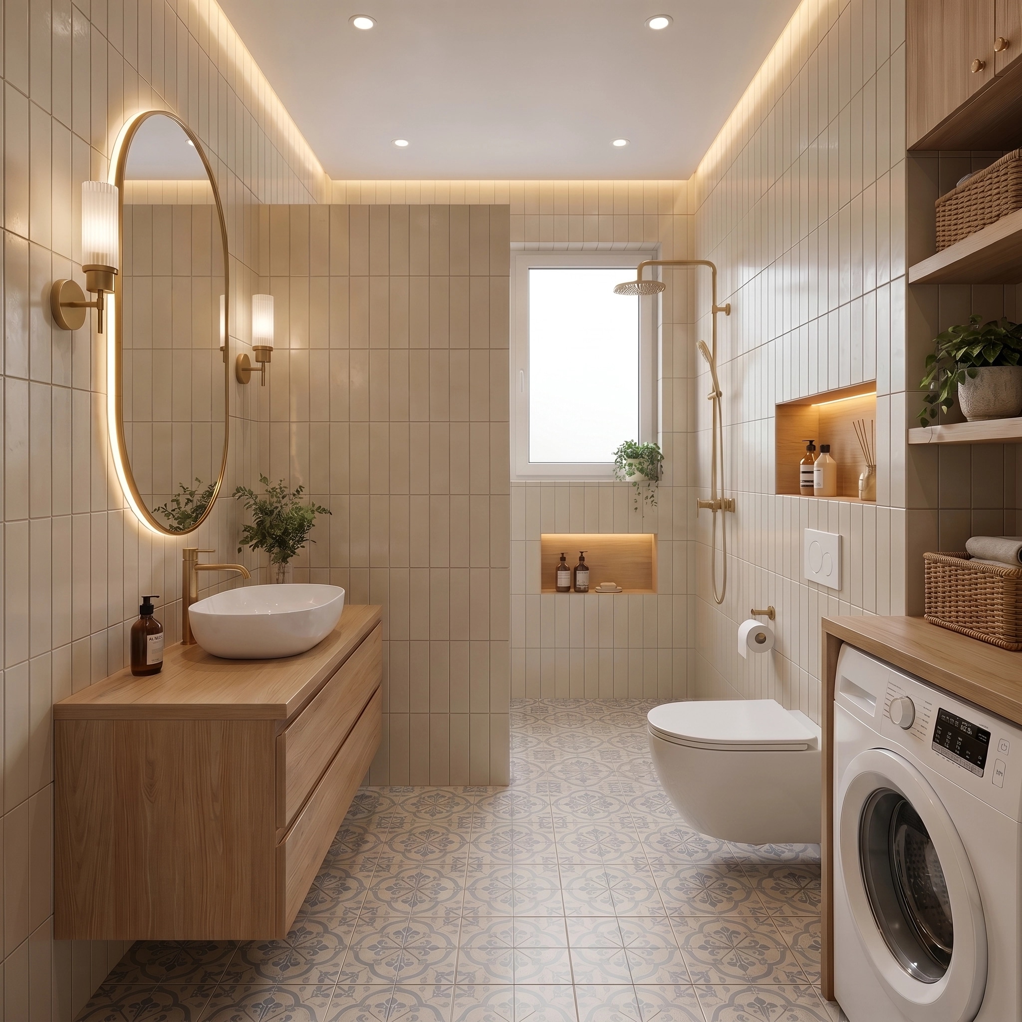 Modern Farmhouse Bathroom design — interior photo by GenRoom AI