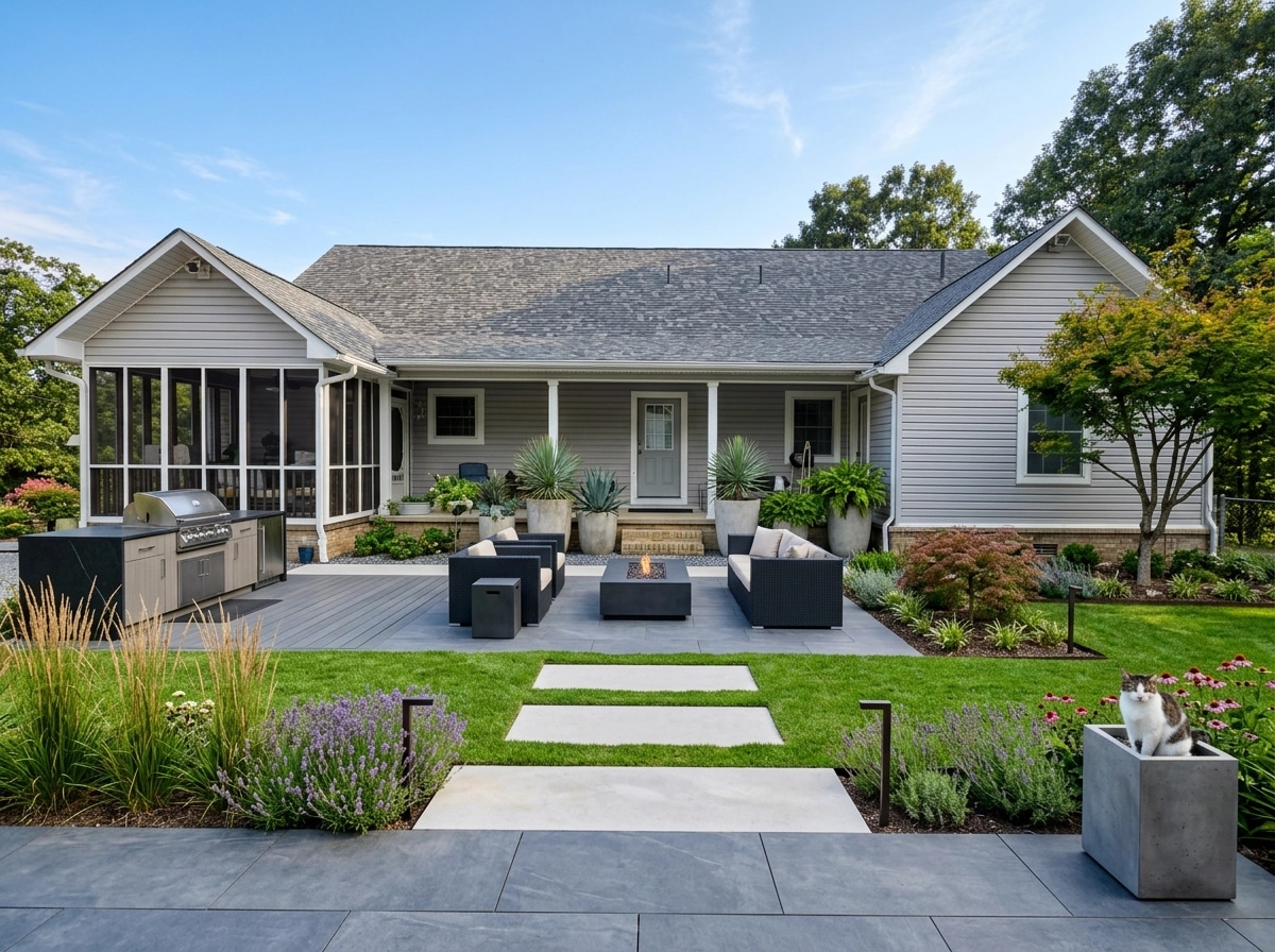 Contemporary Yard Yard design — yard photo by GenRoom AI