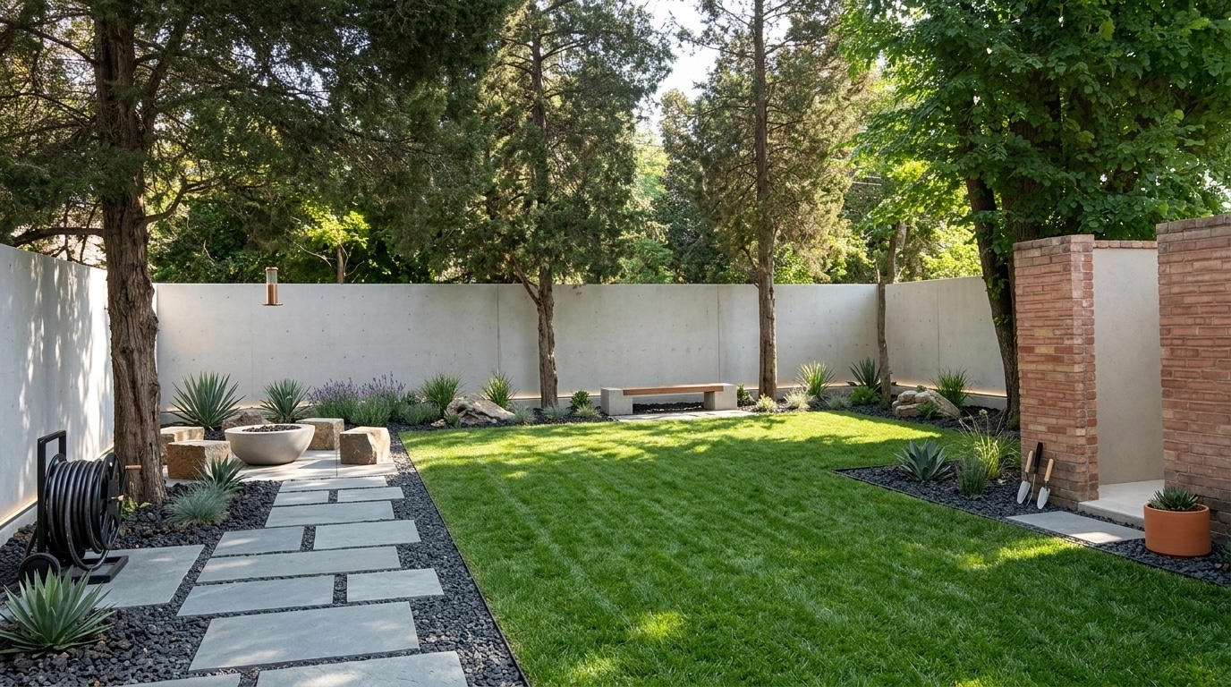 Landscape design in Minimalist Yard style — Yard by GenRoom AI