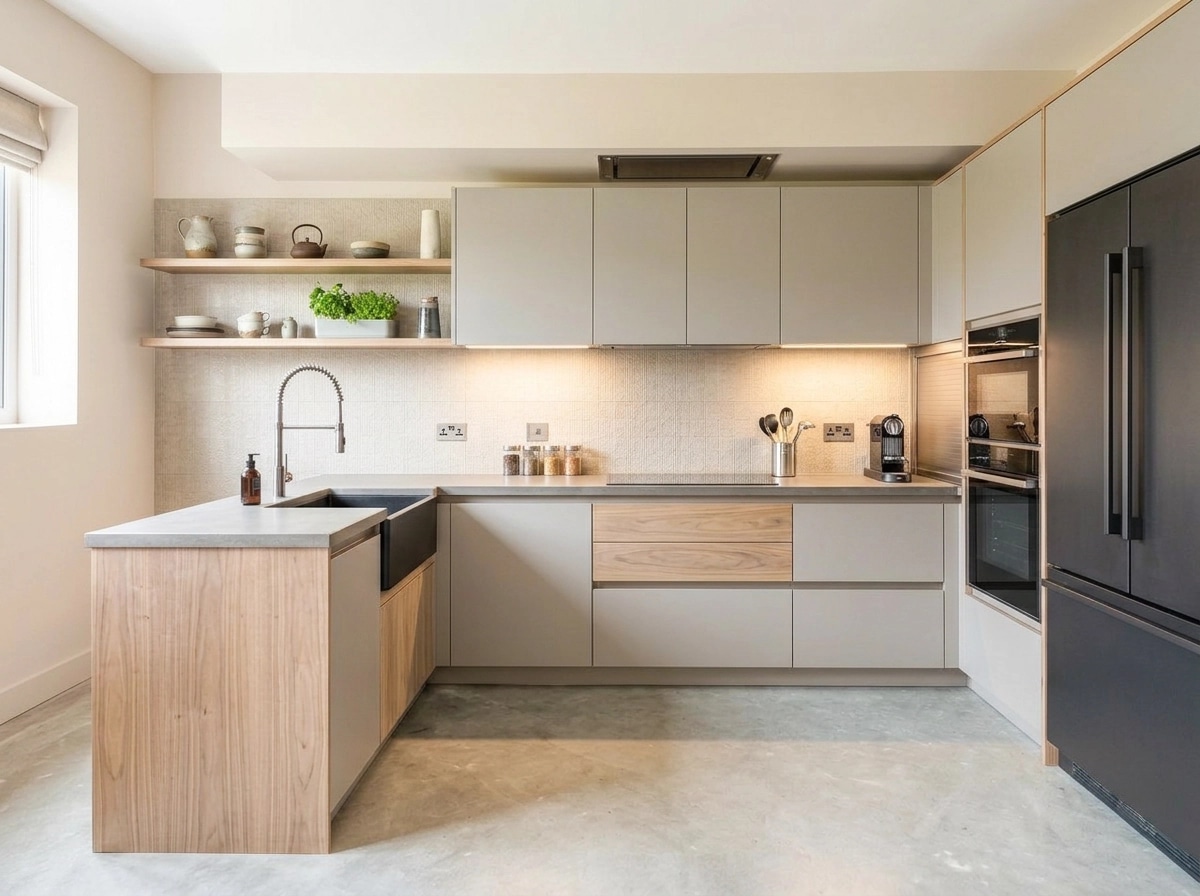 Kitchen interior in Contemporary style — photo by GenRoom AI