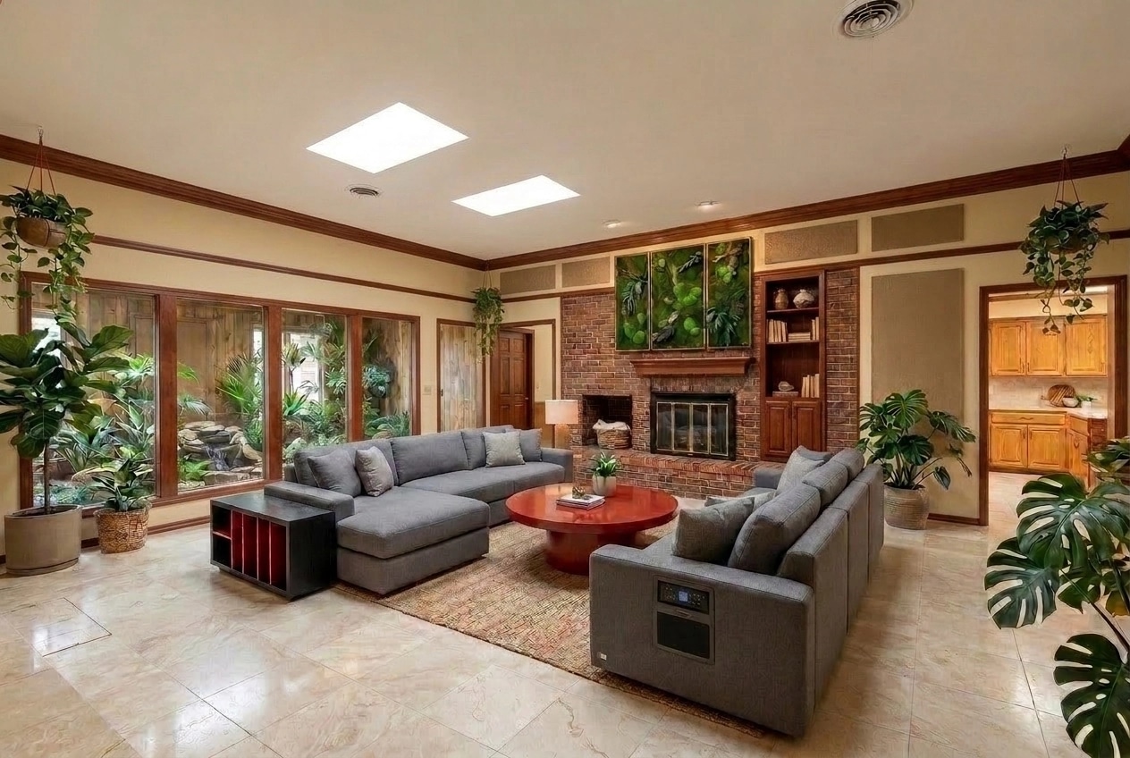 Interior design in Biophilic style — Living Room by GenRoom AI