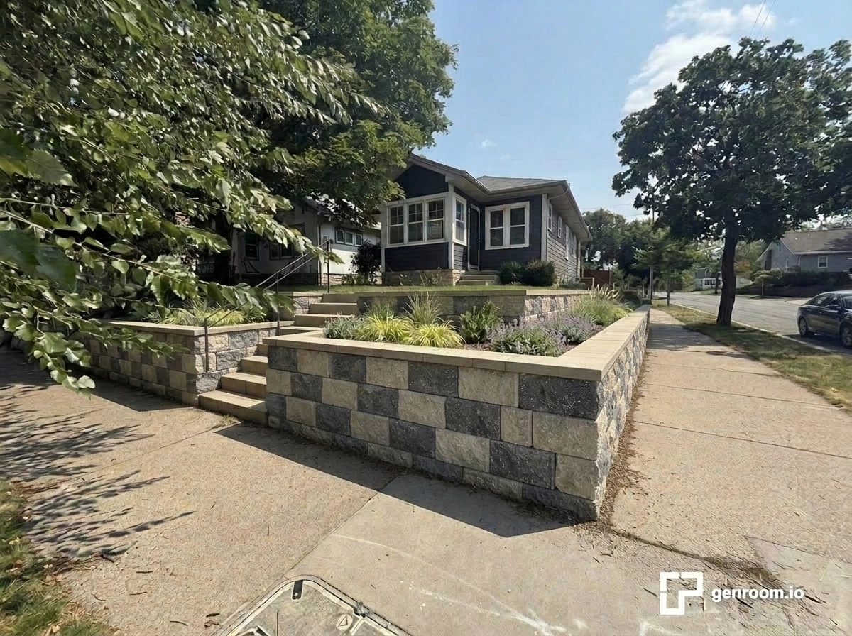 Yard design in no_style style — photo by GenRoom AI
