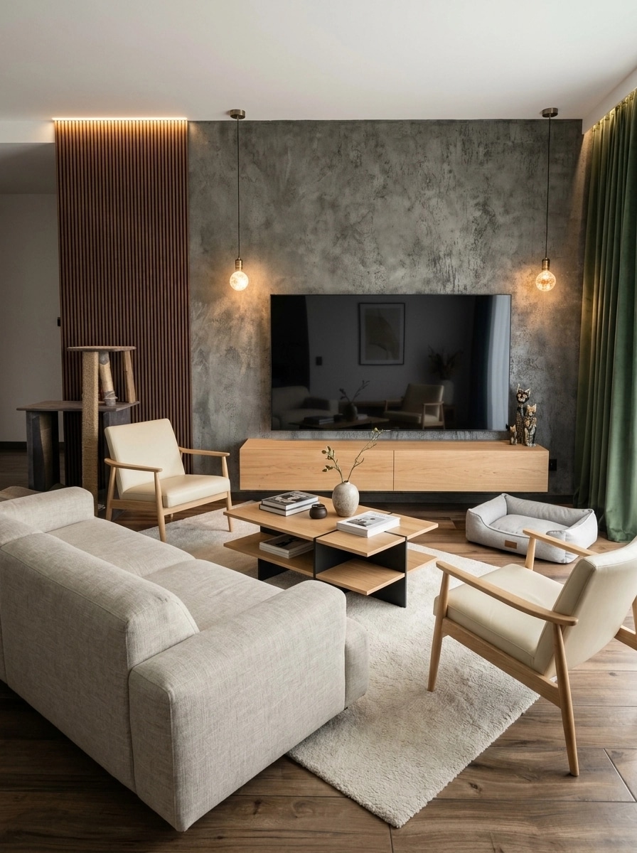 Minimalism Living Room design — interior photo by GenRoom AI