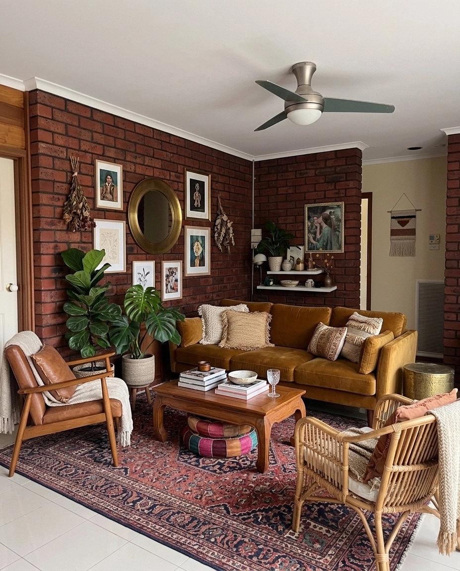 Interior design in Bohemian style — Living Room by GenRoom AI