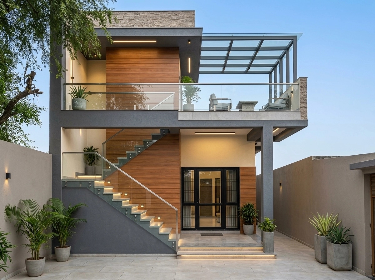 Facade design in Contemporary Facade style — Facade by GenRoom AI