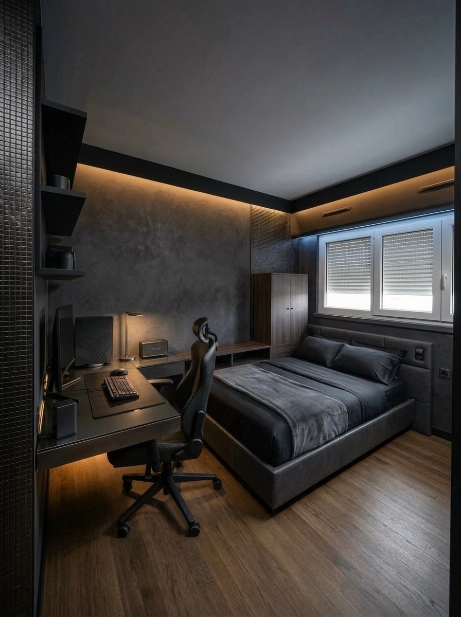 Interior design in Blacktec style — Bedroom by GenRoom AI