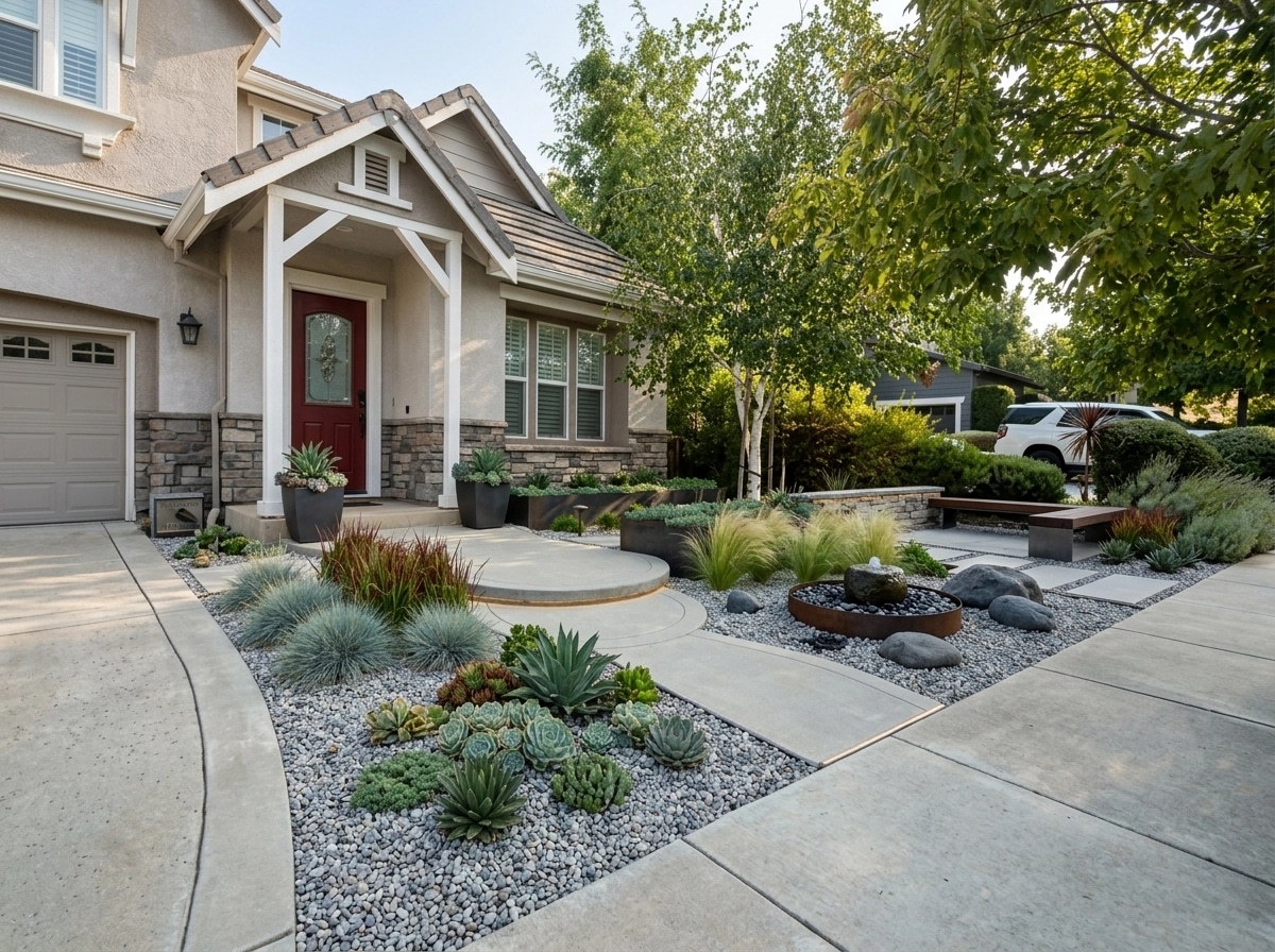 Landscape design in Minimalist Yard style — Yard by GenRoom AI