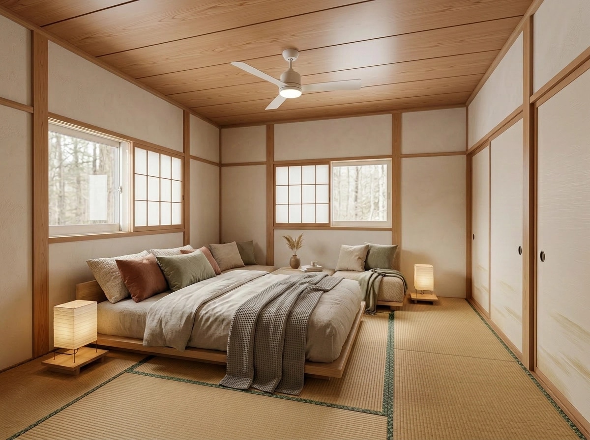 Japandi Bedroom design — interior photo by GenRoom AI