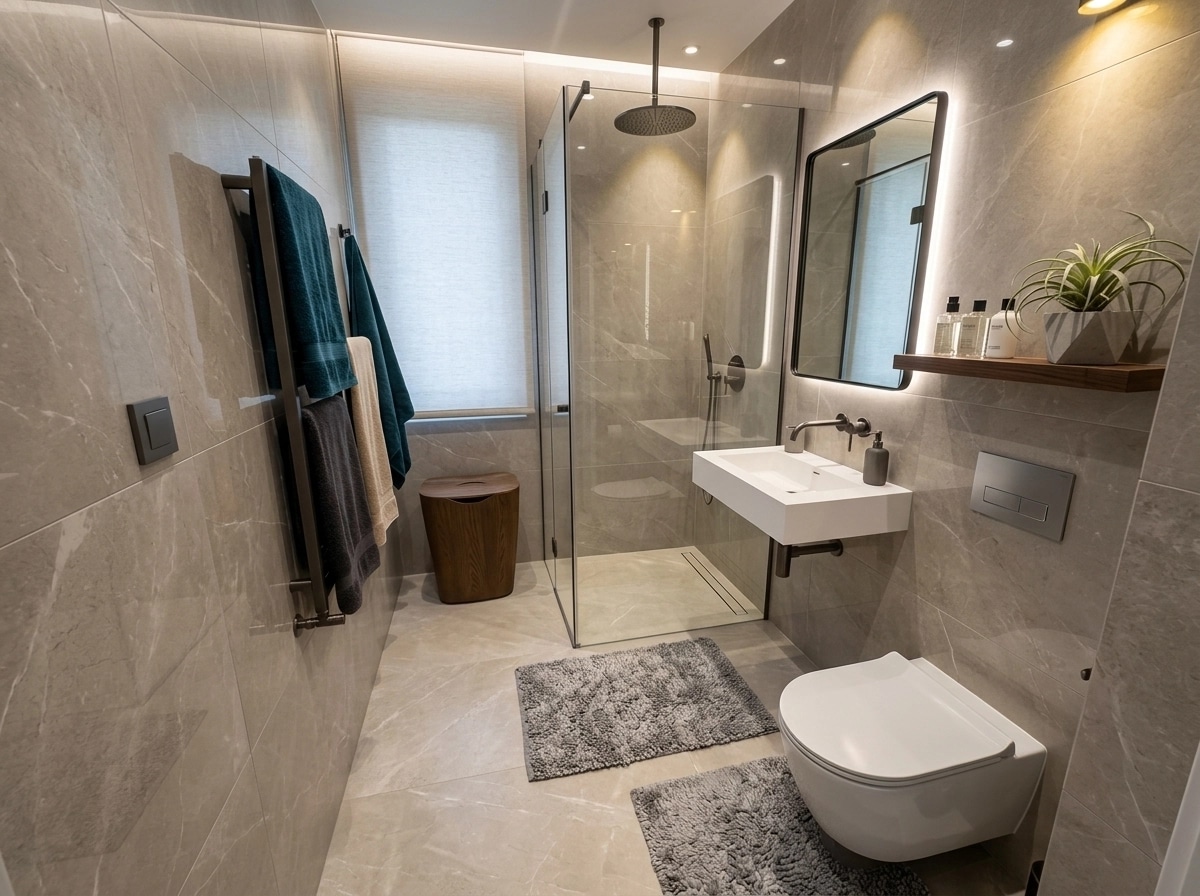 Bathroom interior in no_style style — photo by GenRoom AI