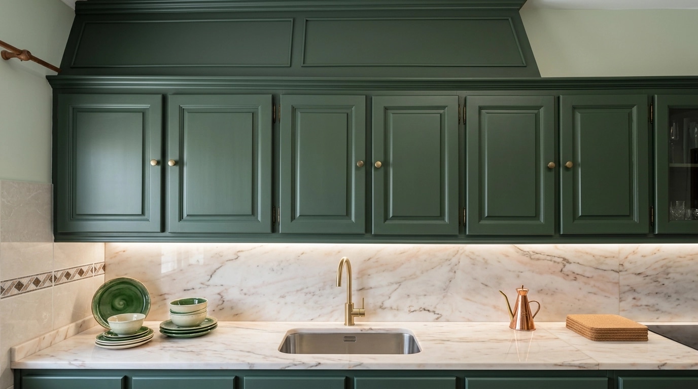 Kitchen interior in Portuguese Modern style — photo by GenRoom AI